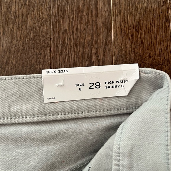 LOFT high waist skinny crop light grey tie dye detailed - Picture 11 of 12